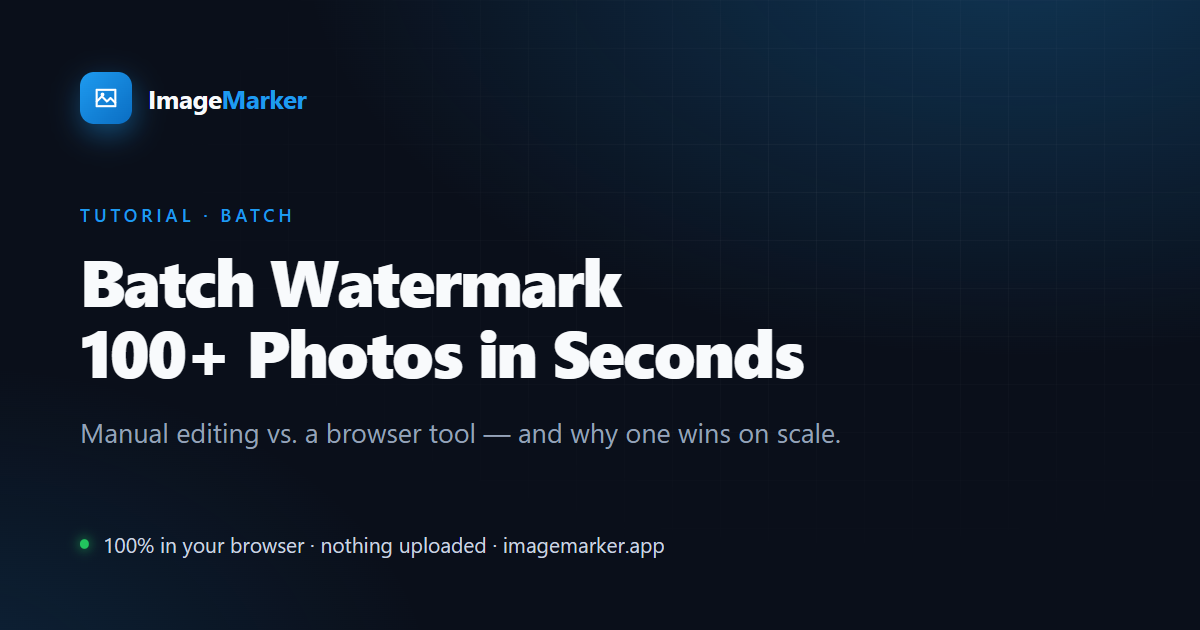 Batch watermark 100+ photos in seconds